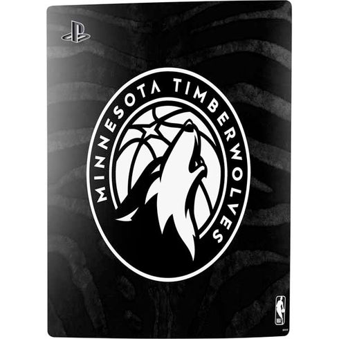 NBA Minnesota Timberwolves Black Animal Print PS5 Digital Edition Console Skin